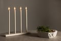 Pikkukuva 1 / 9: Pöytävalaisin, Lofsdalen adventtikynttilänjalka, beige