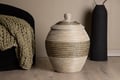 Pikkukuva 1 / 9: Säilytyskori, Chennai luonnonvarainen olki, ø33 cm, beige