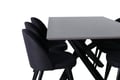 Miniatyrbillede 9 af 10: Spisebord og stole sæt, Piazza, 190x90x76 cm, Sort
