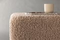 Pikkukuva 2 / 8: Rahi/Pouf, Newton, 45x38 cm, Hopea/Beige