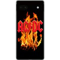 Pikkukuva 1 / 3: Yhteensopiva Puhelinkuori Google Pixel 6a ACDC Flames Rockmusiikkiyhtye Kitara