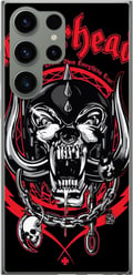 Pikkukuva 1 / 3: Yhteensopiva Puhelinkuori Samsung Galaxy S23 Ultra Motörhead-pääkallo punaisena ja mustana, hard rock -design klassisen metallin ja energian ystävill
