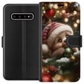 Miniatyrbild 1 av 3: Kompatibelt Plånboksfodral till Samsung Galaxy S10+ Julsovbjörn kulor söt björn cosy lights christmas kawaii warm holiday cute winter poster