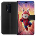 Miniatyrbild 1 av 3: Kompatibelt Plånboksfodral till OnePlus 8 Pro Sovande valp med glasögon på en bok mysigt varmt motiv med söt studiekänsla och charmigt uttryck perfek
