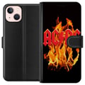 Miniatyrbild 1 av 3: Kompatibelt Plånboksfodral till Apple iPhone 13 ACDC Flames Rock Music Band Guitar