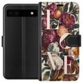 Pikkukuva 1 / 3: Yhteensopiva Lompakkokotelo Google Pixel 6a Love-kukkakuvio pioneilla vintage-tyyliin, romanttinen ja lämmin design sinulle, joka rakastat klassista