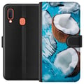 Miniatyrbillede 1 af 2: Kompatibel Tegnebogsetui til Samsung Galaxy A20e Kokosnød Pool Sommer Strand Paradis