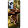 Miniatyrbillede 1 af 3: Kompatibel Mobilcover til Xiaomi 12 Pro Leopardunge på gren med store øjne naturinspireret junglemotiv detaljerigt og charmerende i varm blød tone