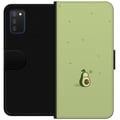 Miniatyrbilde 1 av 2: Kompatibelt Lommeboketui til Samsung Galaxy A03s Søt avokadodesign i grønt, søt moderne illustrasjon som sprer glede og frisk energi