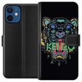 Miniatyrbilde 1 av 3: Kompatibelt Lommeboketui til Apple iPhone 12 Kenzo tiger Paris moteplakat mote luksus streetwear-merke logo ikonisk svart bakgrunn retro kunst