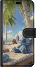 Miniatyrbilde 3 av 3: Kompatibelt Lommeboketui til Samsung Galaxy S24 Stitch Disney-figur med tropisk strandmotiv