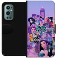 Pikkukuva 1 / 3: Yhteensopiva Lompakkokotelo OnePlus 9 Pro KPop Demon Hunters -syntymäpäiväaihe, jossa KPop-hahmot ovat neonvaloissa ja värikkäässä juhlateemassa