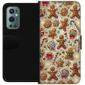 Miniatyrbilde 1 av 3: Kompatibelt Lommeboketui til OnePlus 9 Pro Julemotivillustrasjon – polkagriser, pepperkaker og fargerikt julegodteri