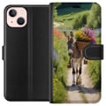 Pikkukuva 1 / 3: Yhteensopiva Lompakkokotelo Apple iPhone 13 mini Aasi Eläinaihe Rauhallinen Suunnittelu Luontoaihe Suosittu Koristelu Huumori Graafinen Eläinteema Ek