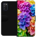 Miniatyrbilde 1 av 2: Kompatibelt Lommeboketui til Samsung Galaxy A03s Hortensia hortensiablomster fargerike blomster regnbue blomstermønster lilla rosa blå gul oransje ku