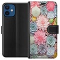 Pikkukuva 1 / 3: Yhteensopiva Lompakkokotelo Apple iPhone 12 mini Vihreät kasvit