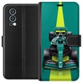 Miniatyrbilde 1 av 3: Kompatibelt Lommeboketui til OnePlus Nord 2 5G Grønn formelbil i moderne racingdesign med stilrent studiopreg