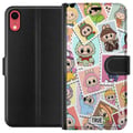 Miniatyrbillede 1 af 3: Kompatibel Tegnebogsetui til Apple iPhone XR Cute Stamp Squad – sødt samlermotiv med farverige figurer i dyrekostumer og et legende design