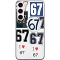 Pikkukuva 1 / 3: Yhteensopiva Puhelinkuori Samsung Galaxy S23+ 67-meemi vintage-numerokollaasi – retro 6–7-numerodesign klassisilla kirjasimilla ja vintage-tunnelmall