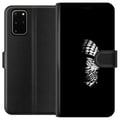 Miniatyrbilde 1 av 3: Kompatibelt Lommeboketui til Samsung Galaxy S20+ Keffiyeh-mønster - klassisk svart-hvit palestinsk sjal med kulturell betydning