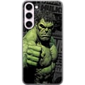 Pikkukuva 1 / 3: Yhteensopiva Puhelinkuori Samsung Galaxy S23+ Hulk-aihe sarjakuvatyyliin, voimakas design vihreän sävyillä Marvelin ja supersankarien faneille