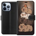 Miniatyrbilde 1 av 4: Kompatibelt Lommeboketui til Apple iPhone 13 Pro Kapybara Kawaii søt dyrefigur