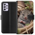 Miniatyrbillede 1 af 3: Kompatibel Tegnebogsetui til Samsung Galaxy A52s 5G Råtta Leende Djurmotiv Stadsmotiv Urban Grafisk Design