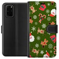 Miniatyrbilde 1 av 3: Kompatibelt Lommeboketui til Samsung Galaxy S20+ Grønt Julemønster