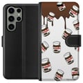 Miniatyrbilde 1 av 3: Kompatibelt Lommeboketui til Samsung Galaxy S23 Ultra Nutella Kawaii Dessert Søt Søt