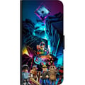 Miniatyrbild 2 av 2: Kompatibelt Plånboksfodral till Samsung Galaxy A20s Roblox futuristisk neonvärld med spelkontroller, karaktärer och ljuseffekter – perfekt för alla g