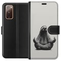 Pikkukuva 1 / 3: Yhteensopiva Lompakkokotelo Samsung Galaxy S20 FE Meditoiva laiskiainen – hurmaava, rauhallinen design, jossa yhdistyvät huumori, rentoutuminen ja su