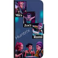 Miniatyrbilde 3 av 3: Kompatibelt Lommeboketui til OnePlus 9 Pro K-pop Mira Zoey Rumi – Fargerike karakterer i futuristisk illustrasjon
