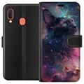 Pikkukuva 1 / 2: Yhteensopiva Lompakkokotelo Samsung Galaxy A20e Kissa galaksissa