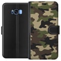 Miniatyrbillede 1 af 3: Kompatibel Tegnebogsetui til Samsung Galaxy S8 Skov camo