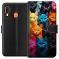 Pikkukuva 1 / 2: Yhteensopiva Lompakkokotelo Samsung Galaxy A20e Kissoja