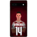 Miniatyrbild 1 av 3: Kompatibelt Mobilskal till Google Pixel 6a Viktor Gyökeres Arsenal 14 Fotbollsinspirerad design med Gyökeres i röd matchtröja nummer 14