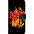 Miniatyrbilde 3 av 3: Kompatibelt Lommeboketui til Apple iPhone 12 ACDC Flames Rockemusikkband Gitar