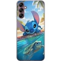 Miniatyrbild 1 av 3: Kompatibelt Mobilskal till Samsung Galaxy A14 5G Stitch med sköldpadda – söt blå alien i tropisk strandmiljö från Disney