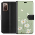 Miniatyrbild 1 av 3: Kompatibelt Plånboksfodral till Samsung Galaxy S20 FE Prästkragar – blommigt mönster i svensk sommarstil