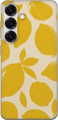 Miniatyrbillede 1 af 3: Kompatibel Mobilcover til Samsung Galaxy S25 Citrus citroner citrontryk gul frugt køkken sommer retro design mønster inspiration frisk køkkenstil