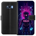 Miniatyrbild 1 av 2: Kompatibelt Plånboksfodral till Samsung Galaxy S8 Roblox Cyber Core Kraftfull digital Robloxdesign med lila ljus och futuristisk bakgrund