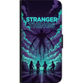 Miniatyrbilde 2 av 2: Kompatibelt Lommeboketui til Samsung Galaxy A03s Stranger Things-inspirert fantasyillustrasjon med mørkt monster, syklende barn og dramatisk rød himm