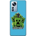 Miniatyrbild 1 av 3: Kompatibelt Mobilskal till Xiaomi 12 Pro Minecraft Creeper armé i tecknad stil – grön Creeper illustration med klassiskt Minecraft tema för fans av s