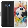 Miniatyrbillede 1 af 3: Kompatibel Tegnebogsetui til Samsung Galaxy S8 Fodbold