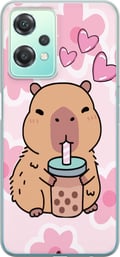 Miniatyrbilde 1 av 3: Kompatibelt Mobildeksel til OnePlus Nord CE 2 Lite 5G Kawaii Capybara Hjerteanime Stil Søt Design Dyretema TikTok Populær Gave Jente