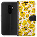 Miniatyrbillede 1 af 3: Kompatibel Tegnebogsetui til Samsung Galaxy S9+ Legende smileymønster med gule former i moderne grafisk stil