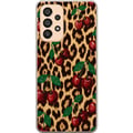 Miniatyrbilde 1 av 3: Kompatibelt Mobildeksel til Samsung Galaxy A33 5G Kirsebær leopardmønster kirsebær retro rockabilly pinupstil kirsebærtrykk leopardbakgrunn motekunst