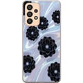 Pikkukuva 1 / 3: Yhteensopiva Puhelinkuori Samsung Galaxy A33 5G Keskiyön kukinta mustia kukkia hohtavalla taustalla, elegantti ylellinen kukkakuviointi tummissa sävy