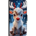 Miniatyrbilde 3 av 3: Kompatibelt Lommeboketui til OnePlus 9 Pro Søt reinsdyr vinter julemotiv kawaii reinsdyr snø lys lys magisk jul søt høytid plakat