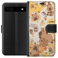 Pikkukuva 1 / 3: Yhteensopiva Lompakkokotelo Google Pixel 6a Kawaii capybara mobilskal med gulliga djurmotiv